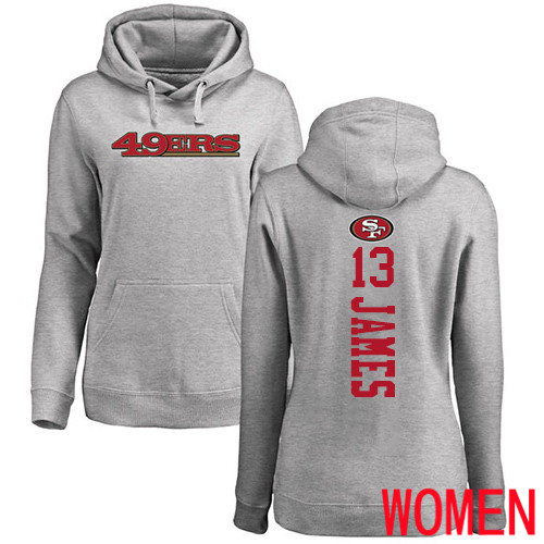 San Francisco 49ers Ash Women Richie James Backer 13 Pullover NFL Hoodie Sweatshirts